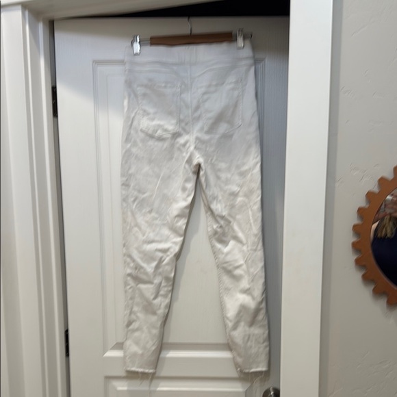 SPANX Women's Distressed Skinny Jeans - White - Picture 3 of 4